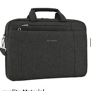 KROSER NWOT 15.6” Laptop Briefcase Water Repellant Work Bag w/ STRAP.